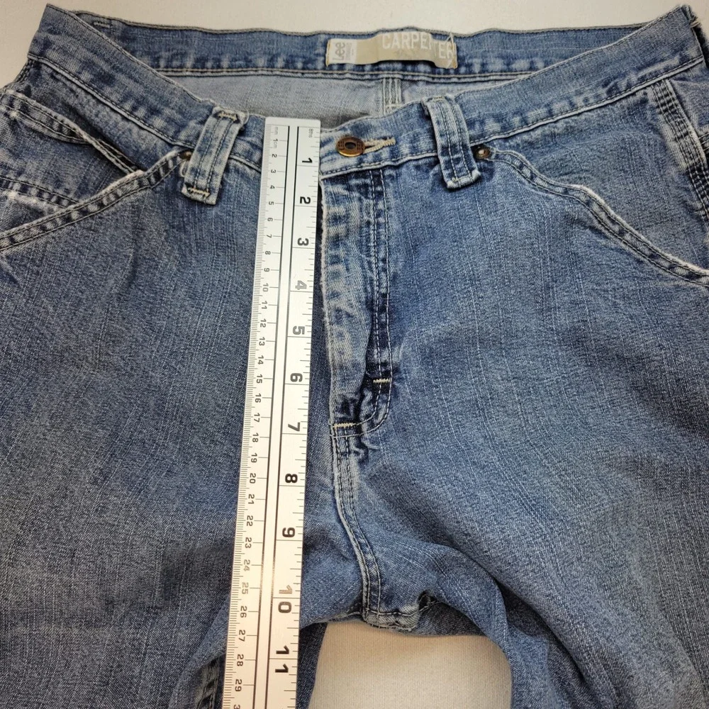 Lee Dungarees Carpenter Jeans Mens 32x30 Blue Denim Straight Utility Workwear